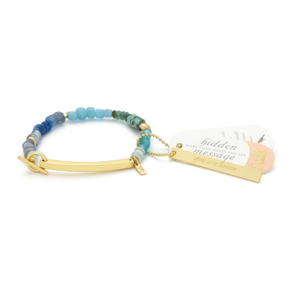 Hidden Message Bracelet Brave with tag.