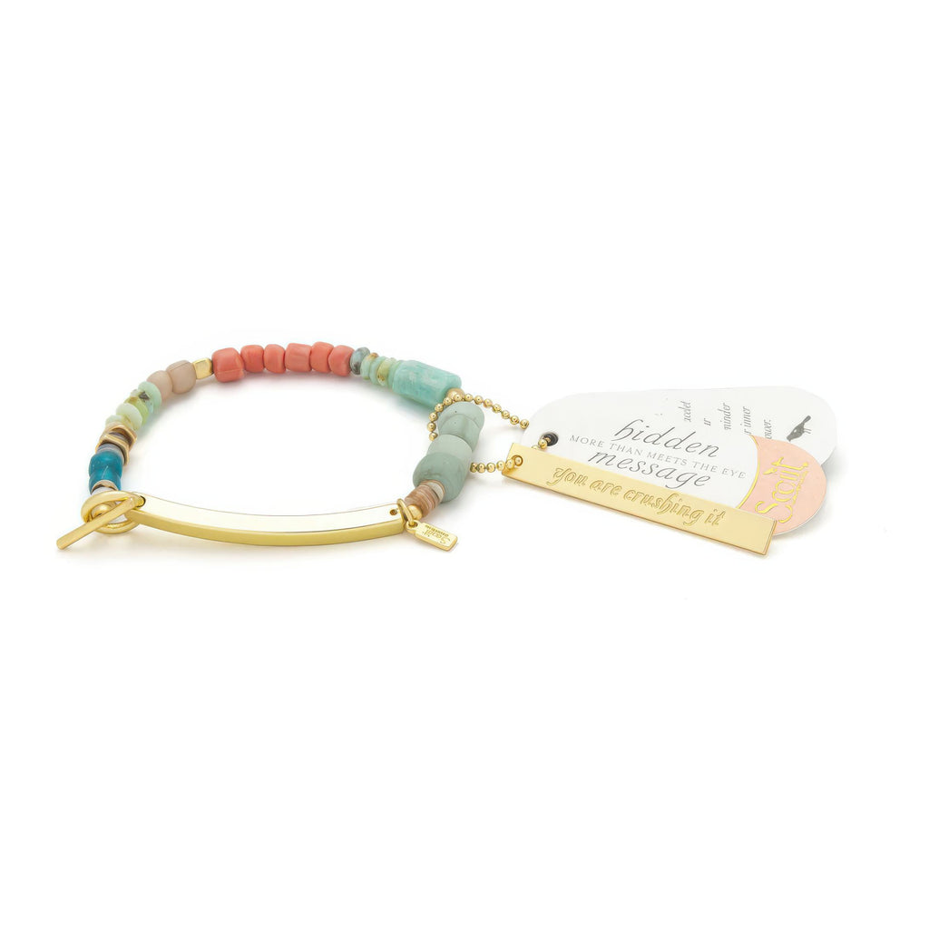 Hidden Message Bracelet Crushing It with tag.