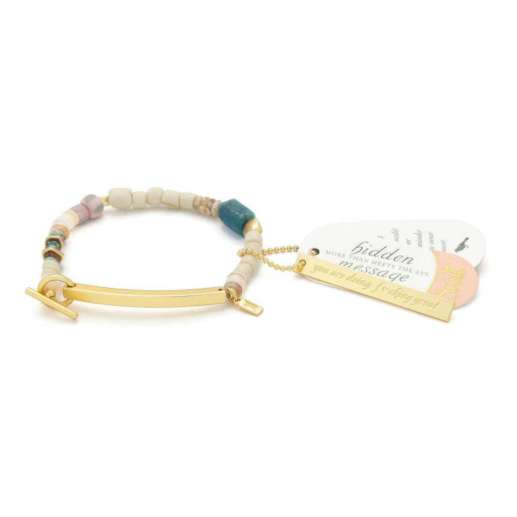 Hidden Message Bracelet F*cking Great with tag.