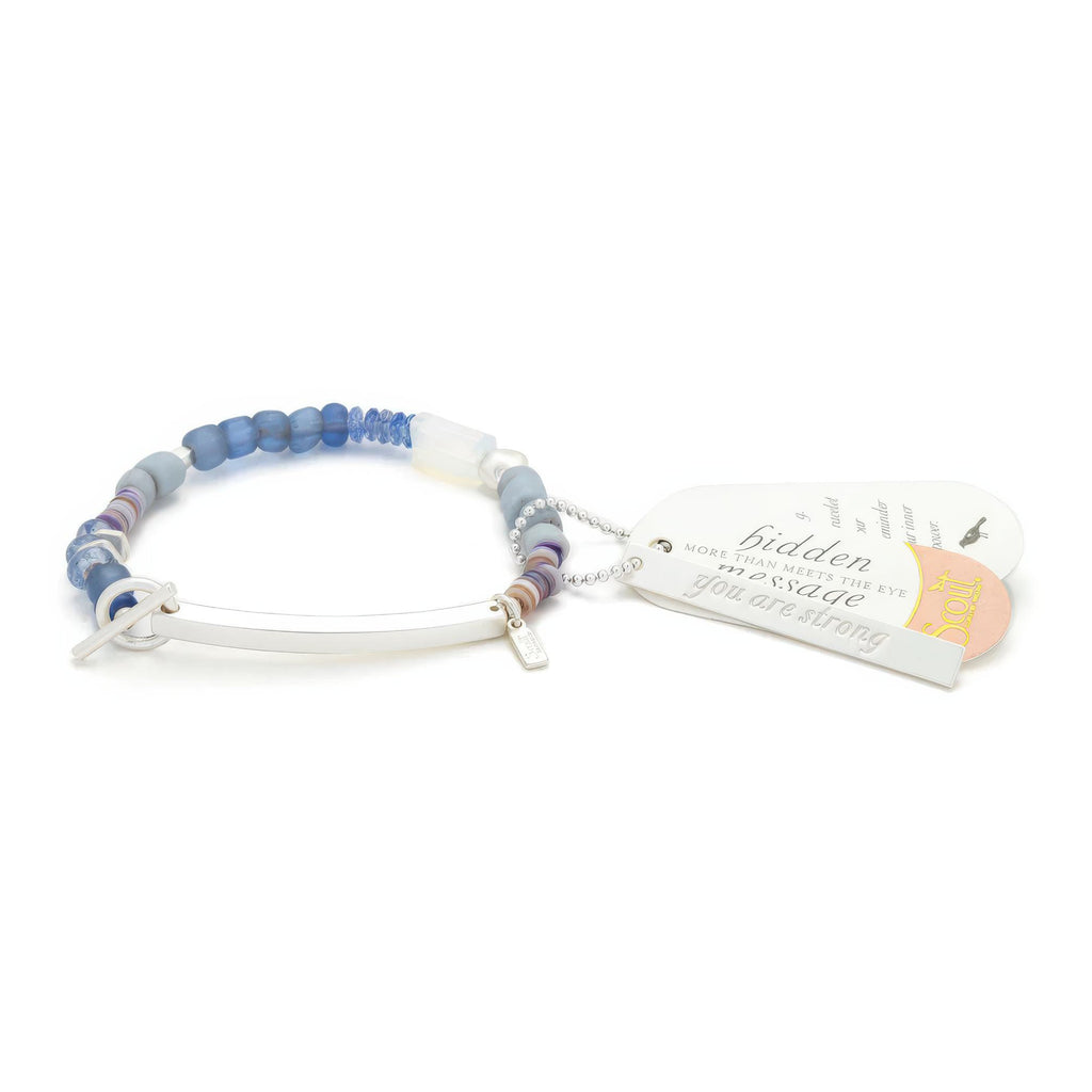 Hidden Message Bracelet Strong with tag.