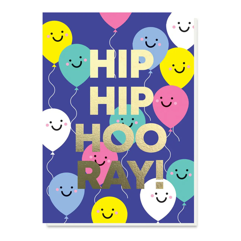 Hip Hip Hooray Balloon Birthday Card.