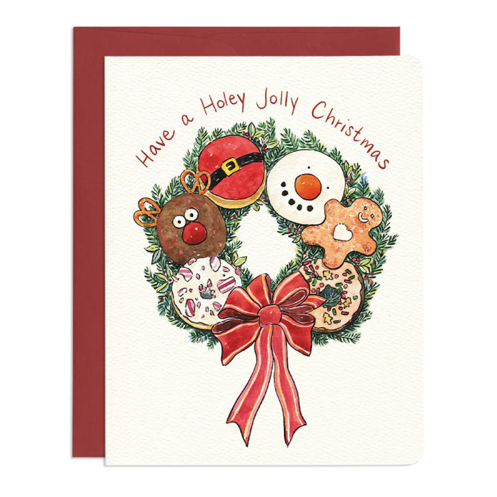 Holey Jolly Christmas Card.