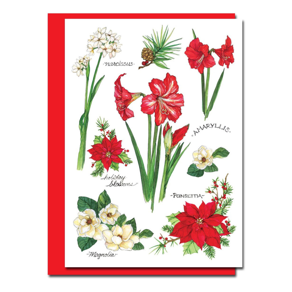 Holiday Blossoms Holiday Card.