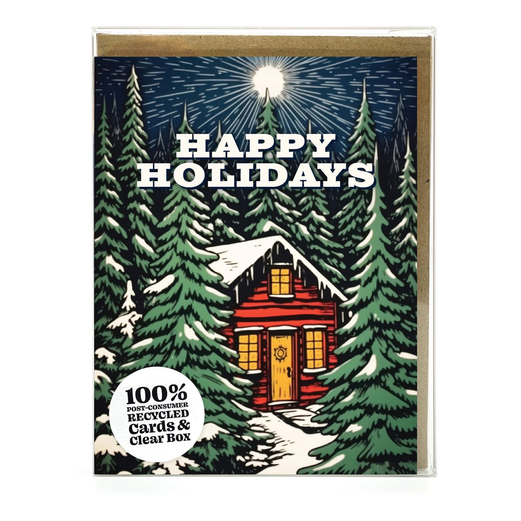 Holiday Cabins Boxed Cards packaging.