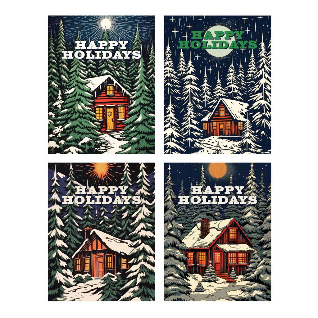 Holiday Cabins Boxed Cards.