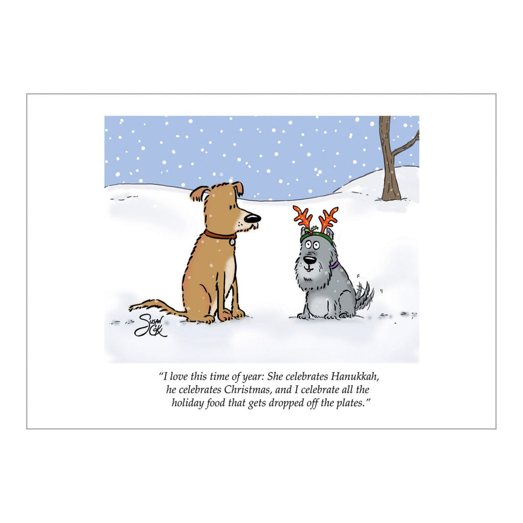 Holiday Food Dogs Card.
