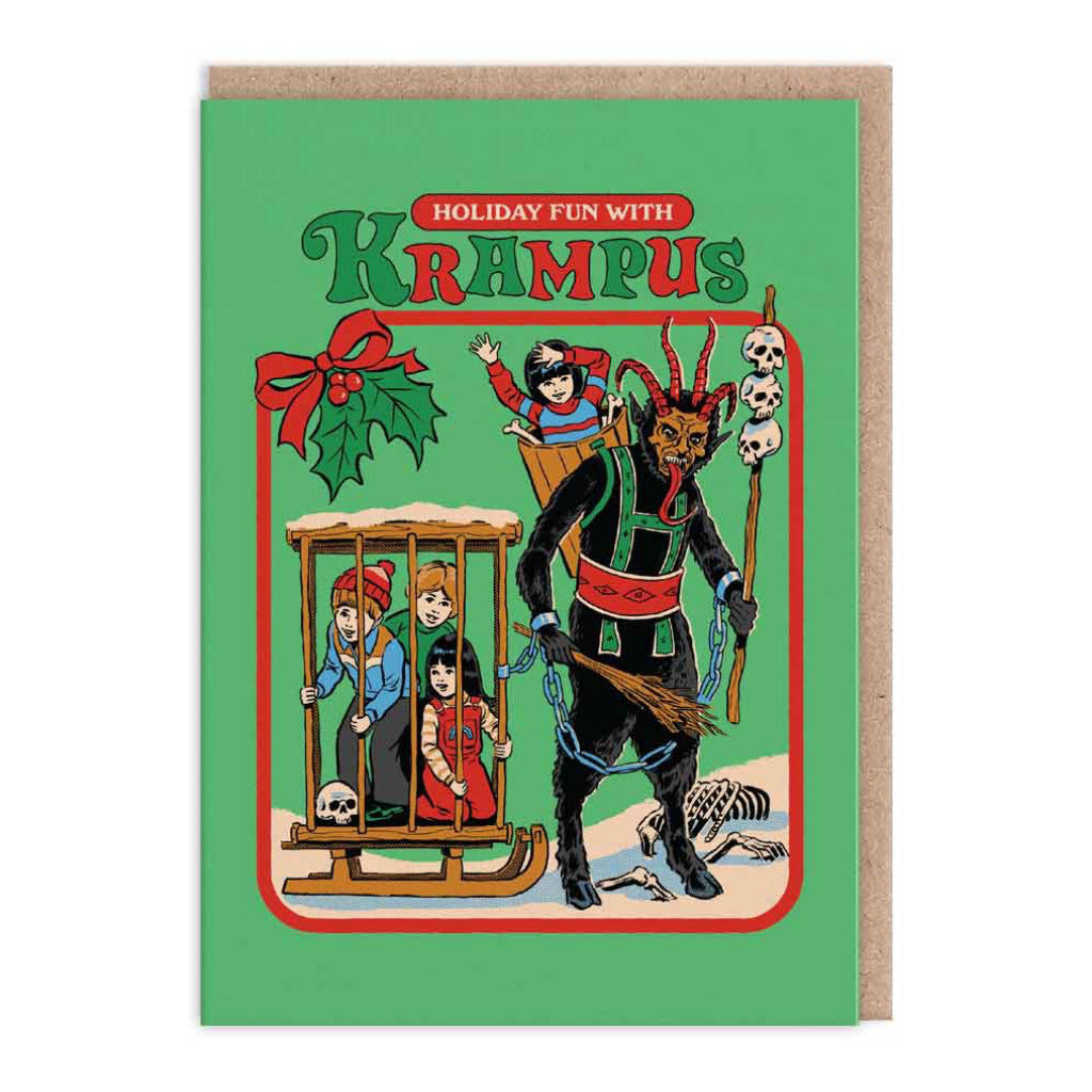 Holiday Fun With Krampus Christmas Card.