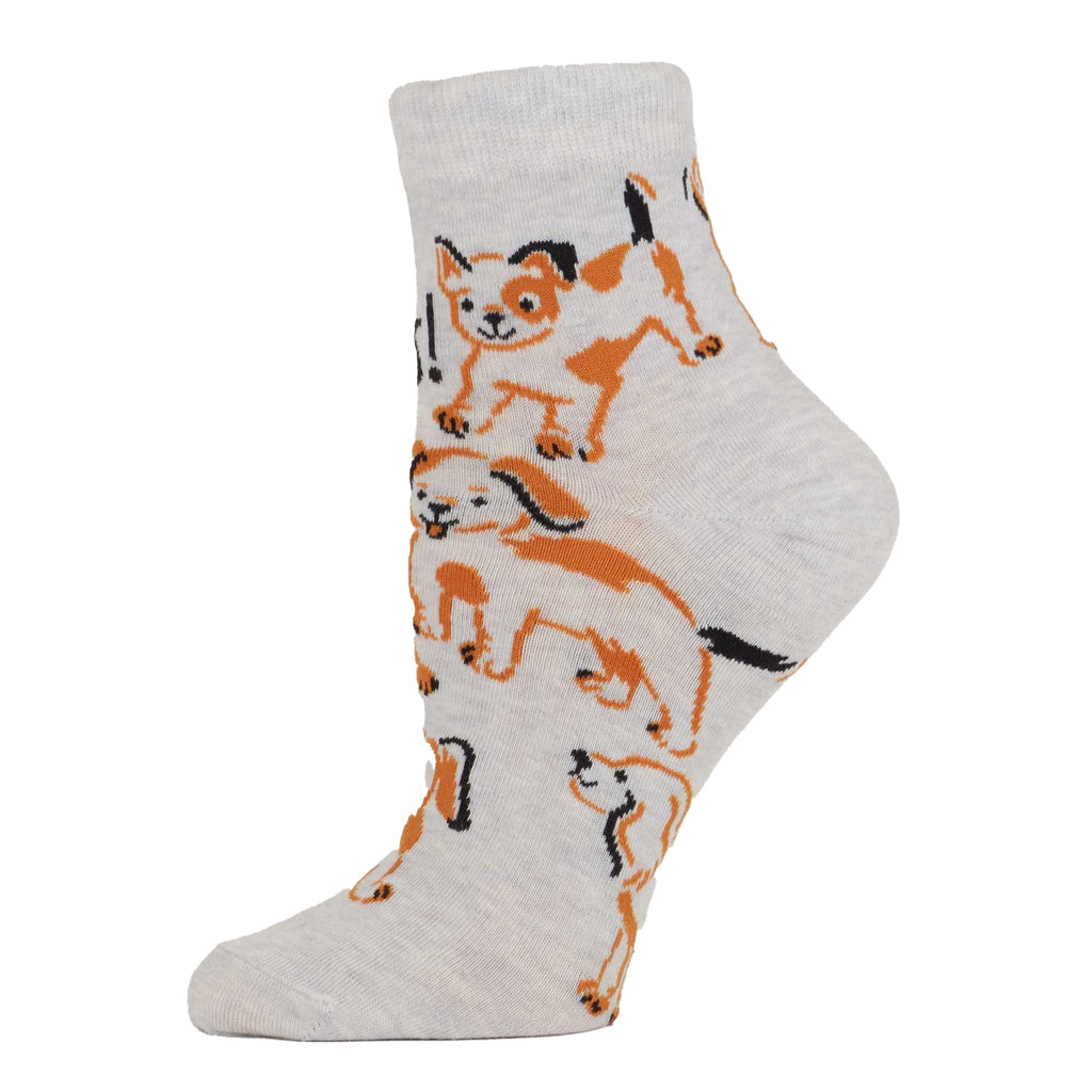 Holy Shit. Dogs! Ankle Socks right view.