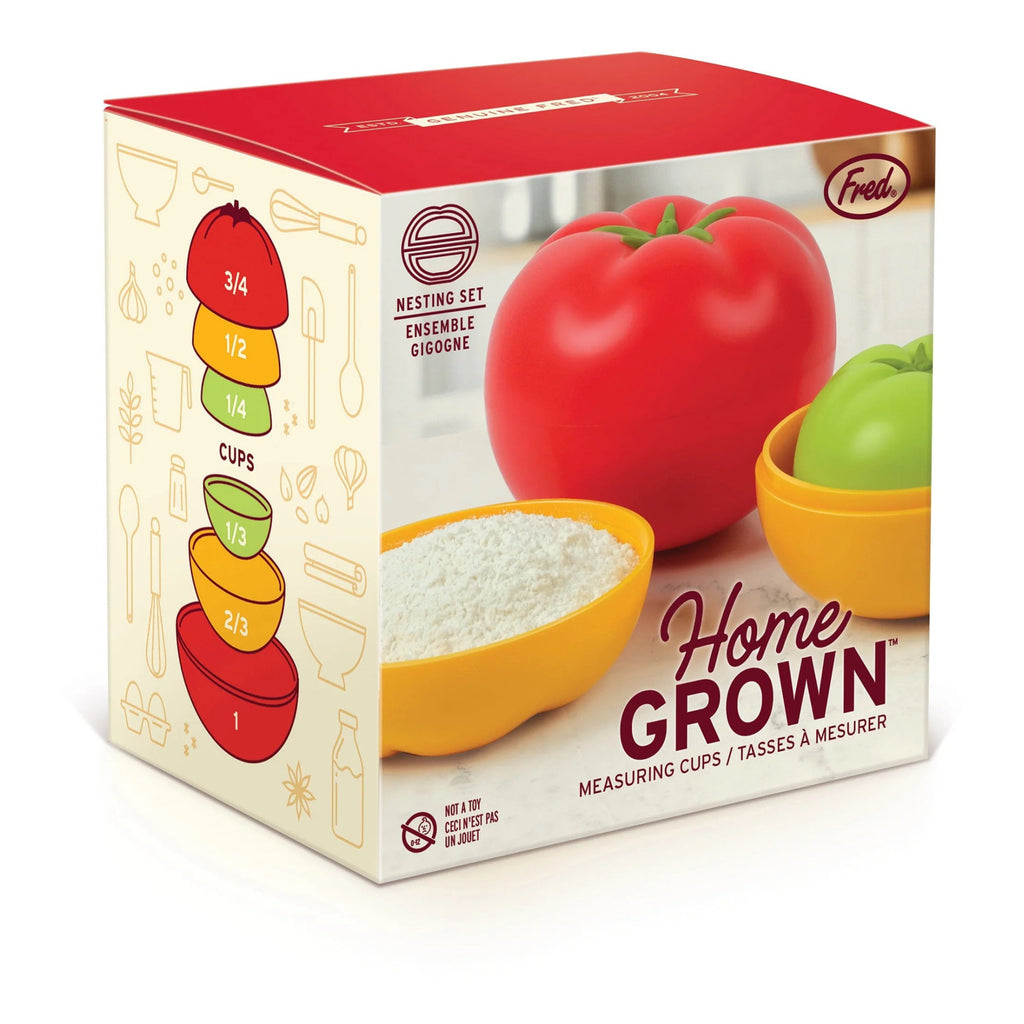 Home Grown Tomato Measuring Cups packaging.