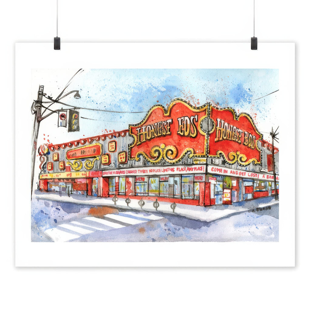 Honest Ed's Toronto Fine Art Print 8 X 10.