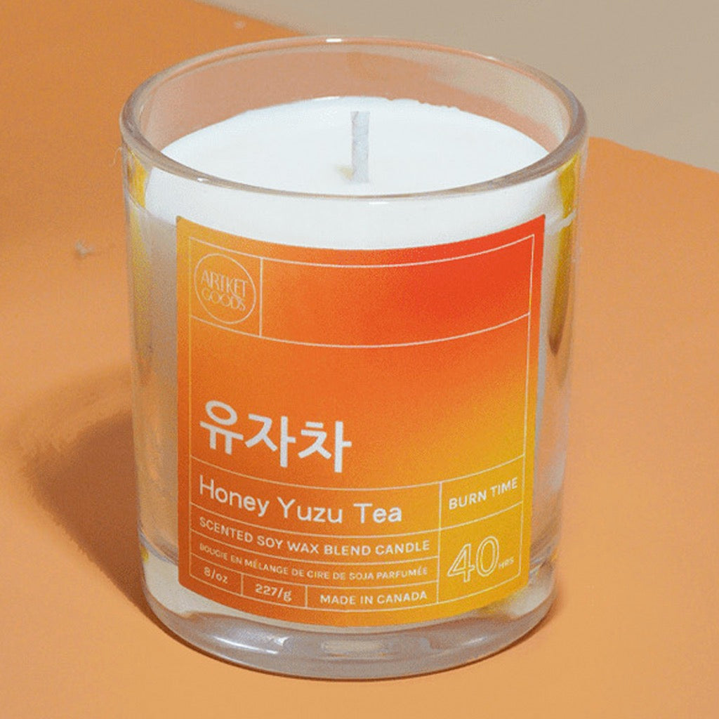 Honey Yuzu Tea Soy Wax Blend Candle.