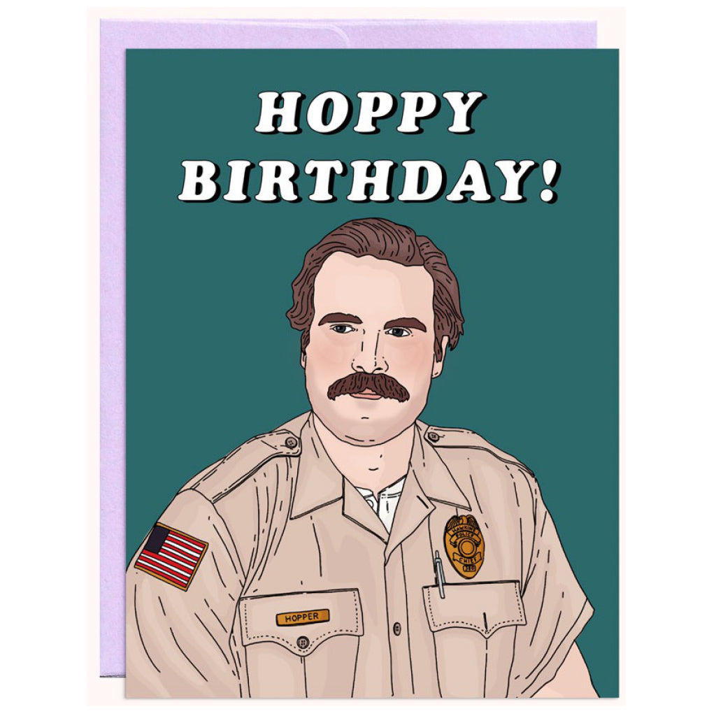 Hoppy Birthday Stranger Things Card.