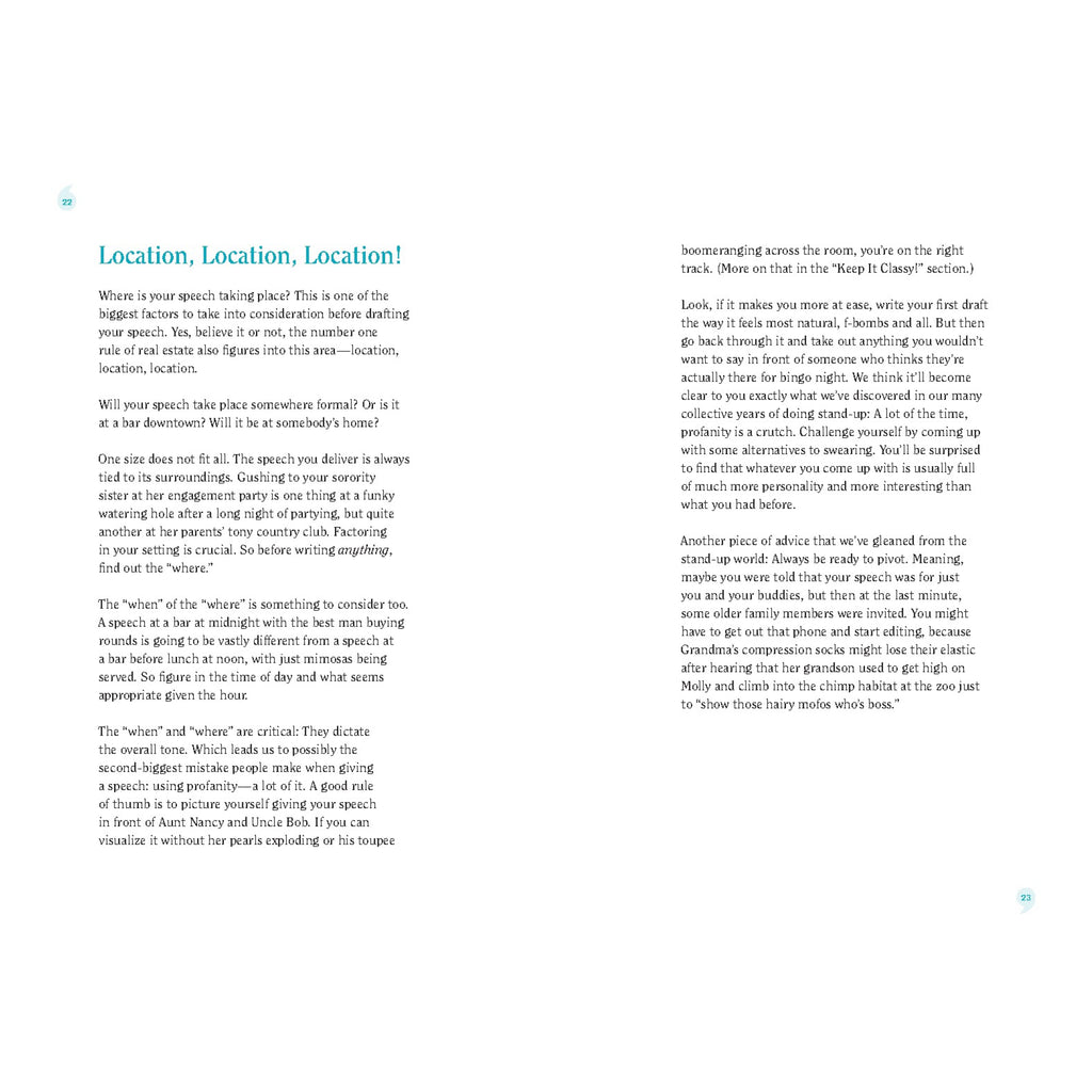 How To Write A Funny Speech - sample spread 3.