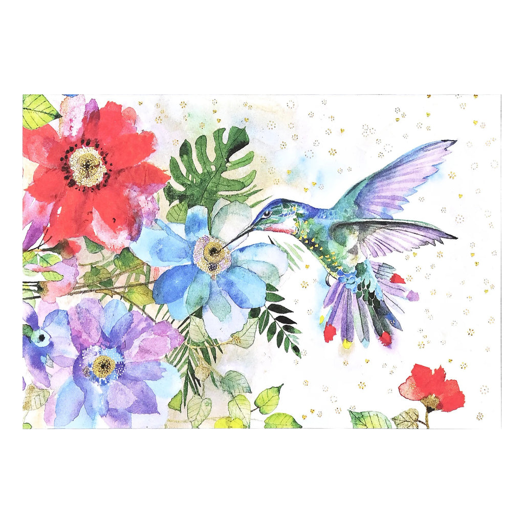 Hummingbird Garden Boxed Note Card.