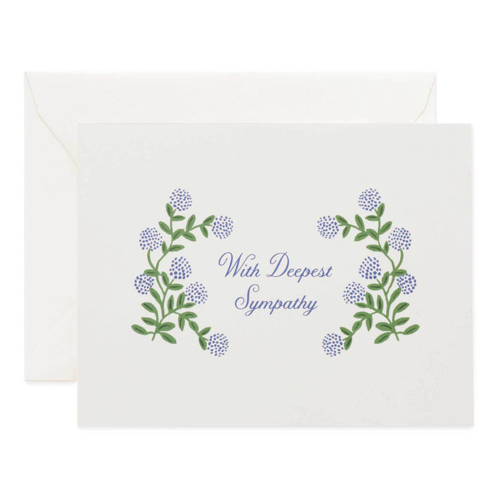 Hydrangea Sympathy Card.