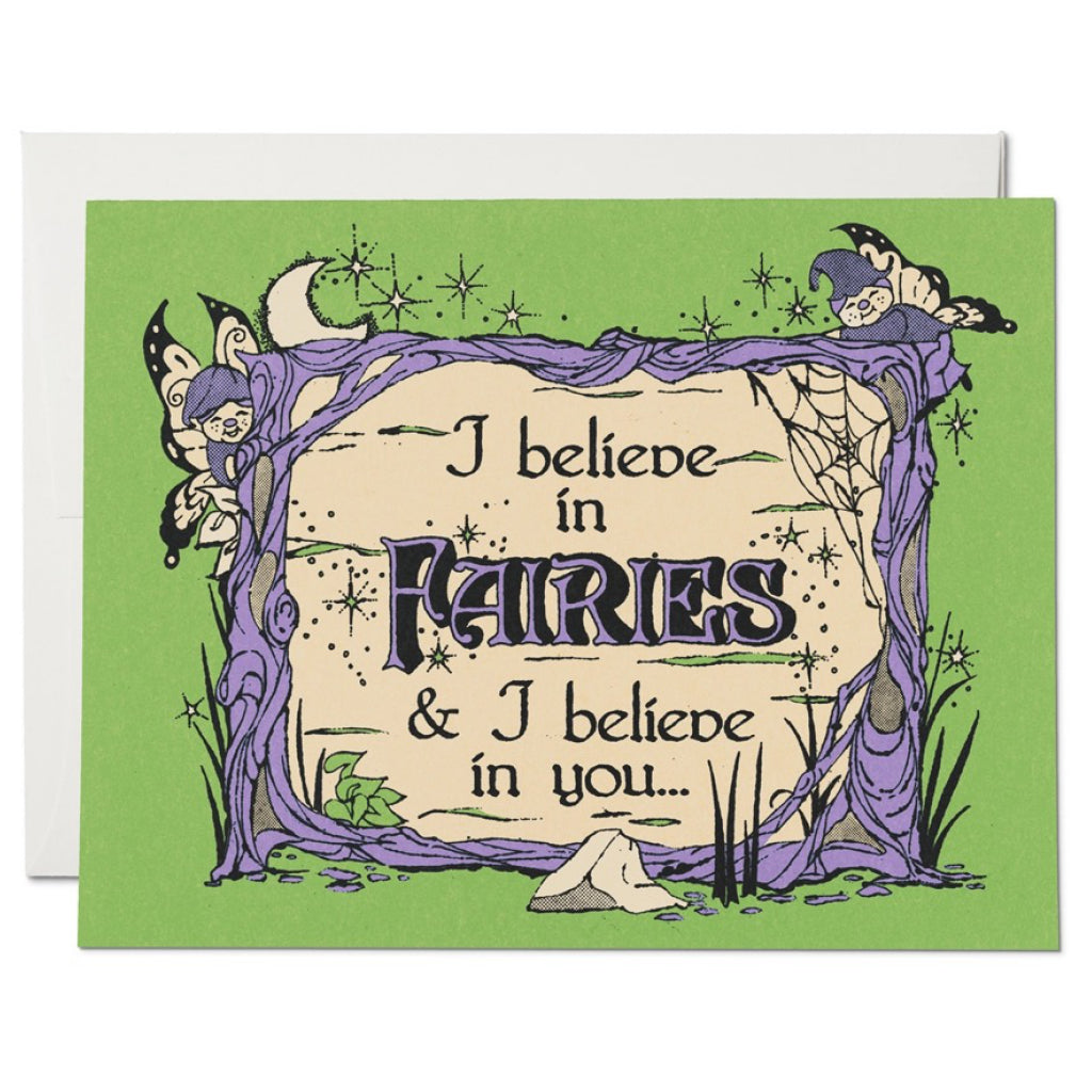 I Believe In Fairies Encouragement Card.