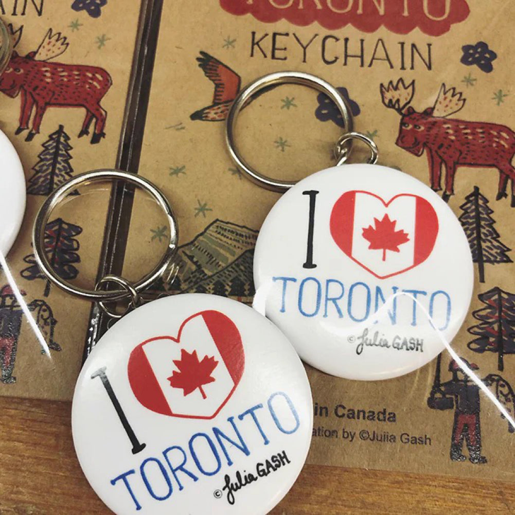 I Heart Toronto Keychain open.