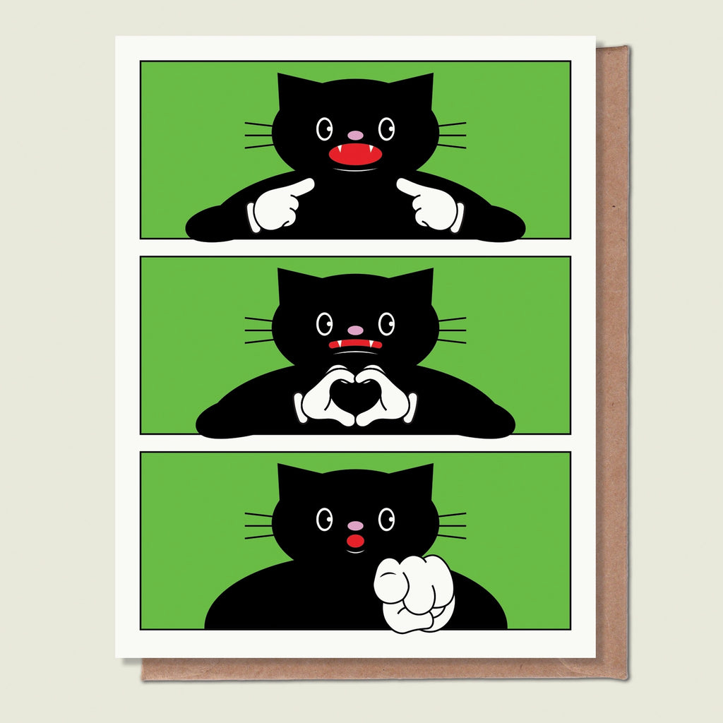 I Love You Cat Greeting Card.