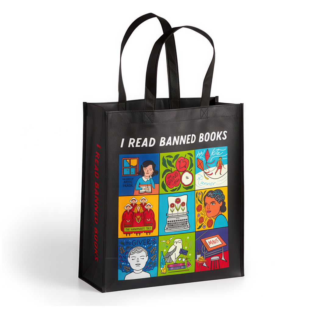 I Read Banned Books Reusable Shopping Bag.