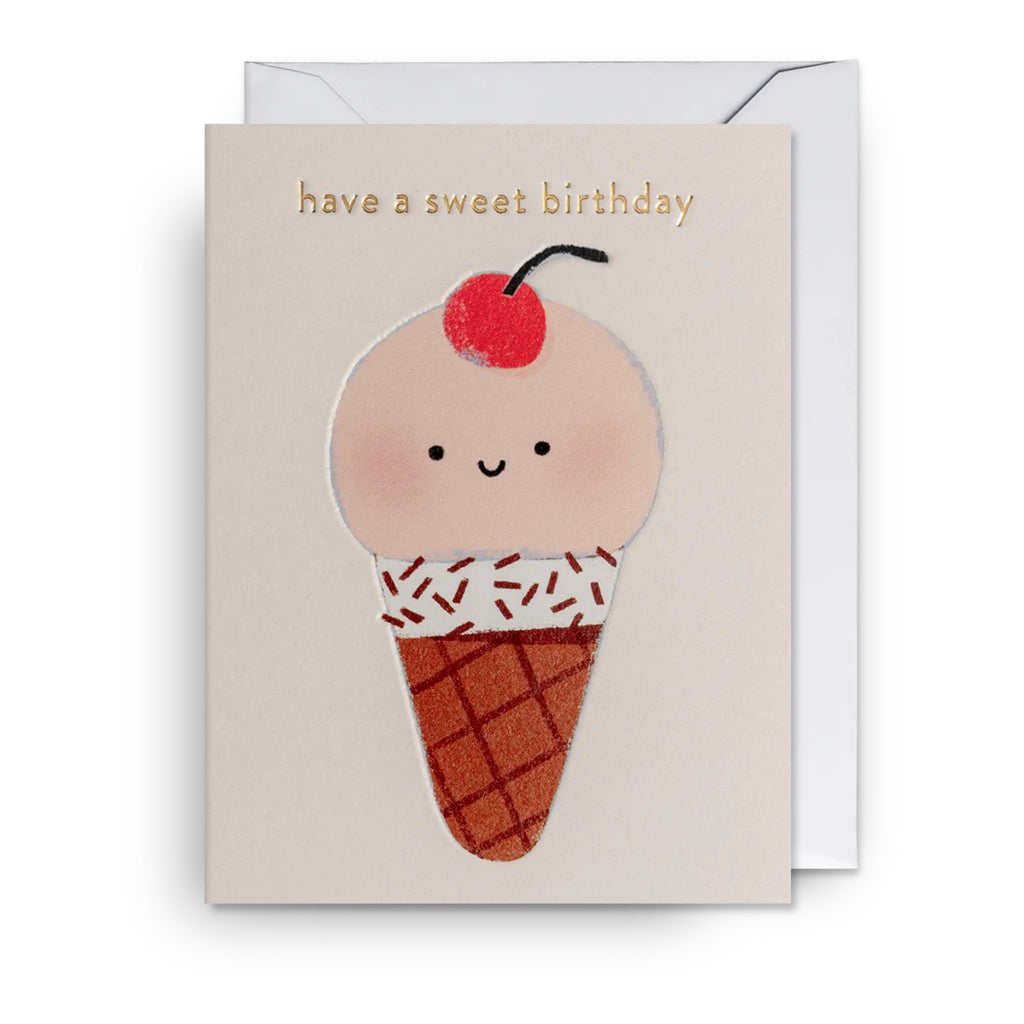 Ice Cream Cone Mini Birthday Card.