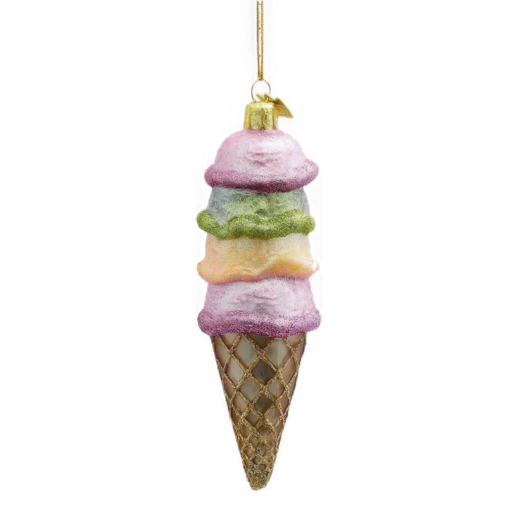 Ice Cream Cone Ornament.