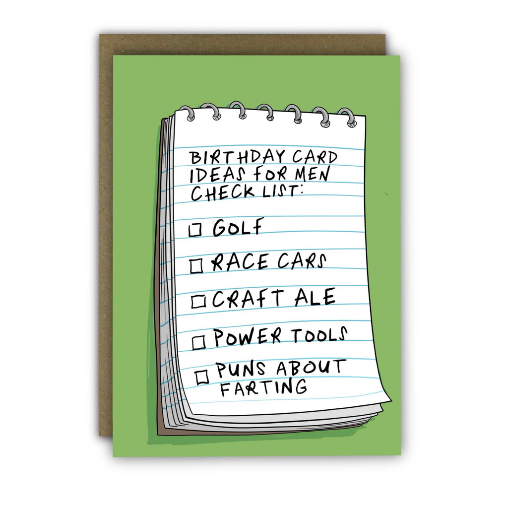 Ideas For Men Birthday Card.