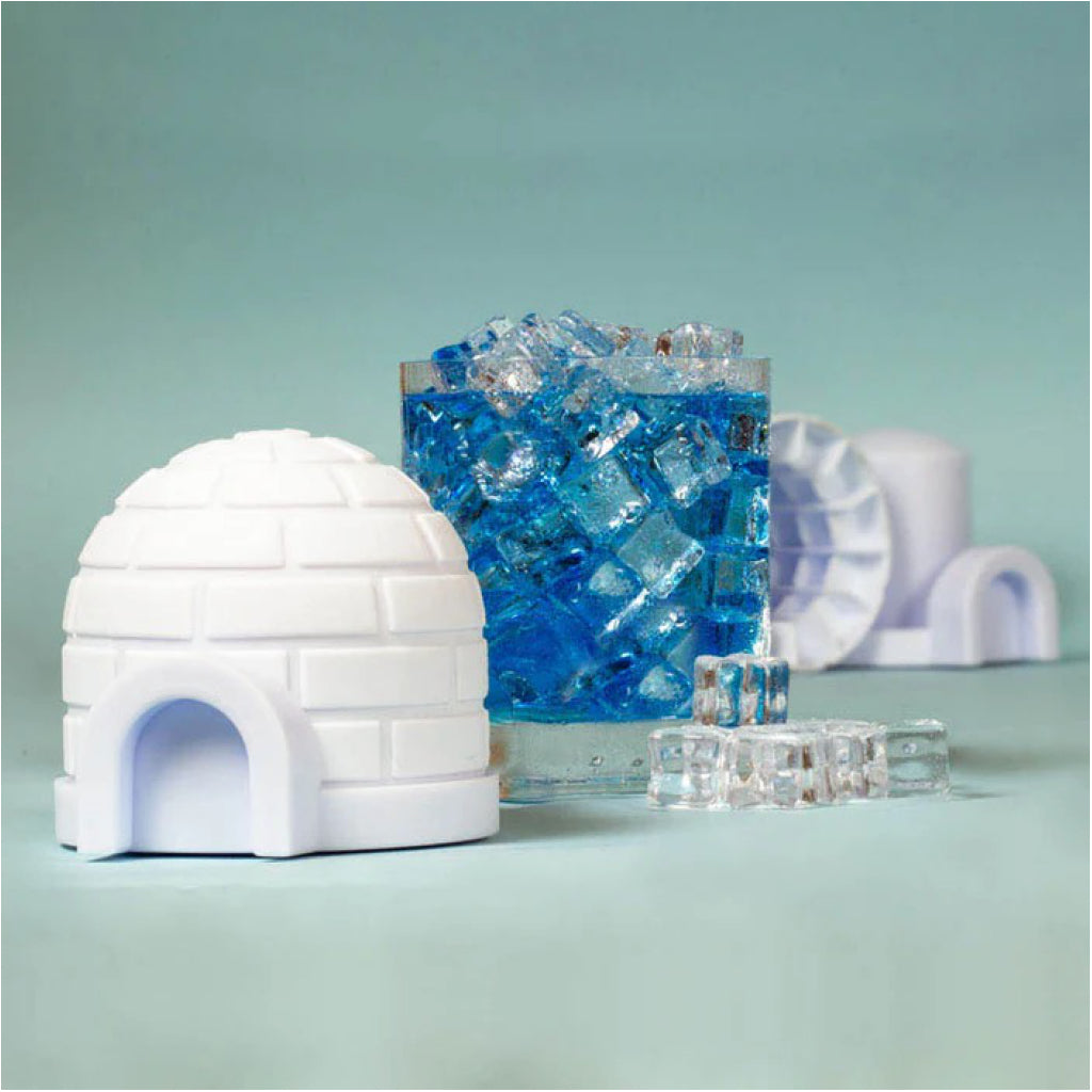 Igloo Mini Ice Molds on table.