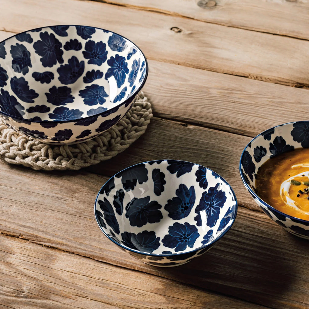 Imperial Flori Stamped Bowl Medium on table.