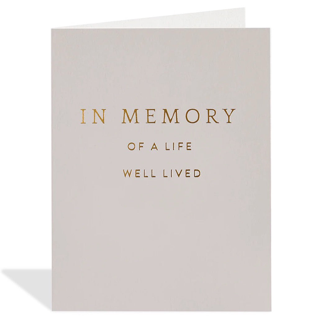 In Memory of a Life Sympathy Card.