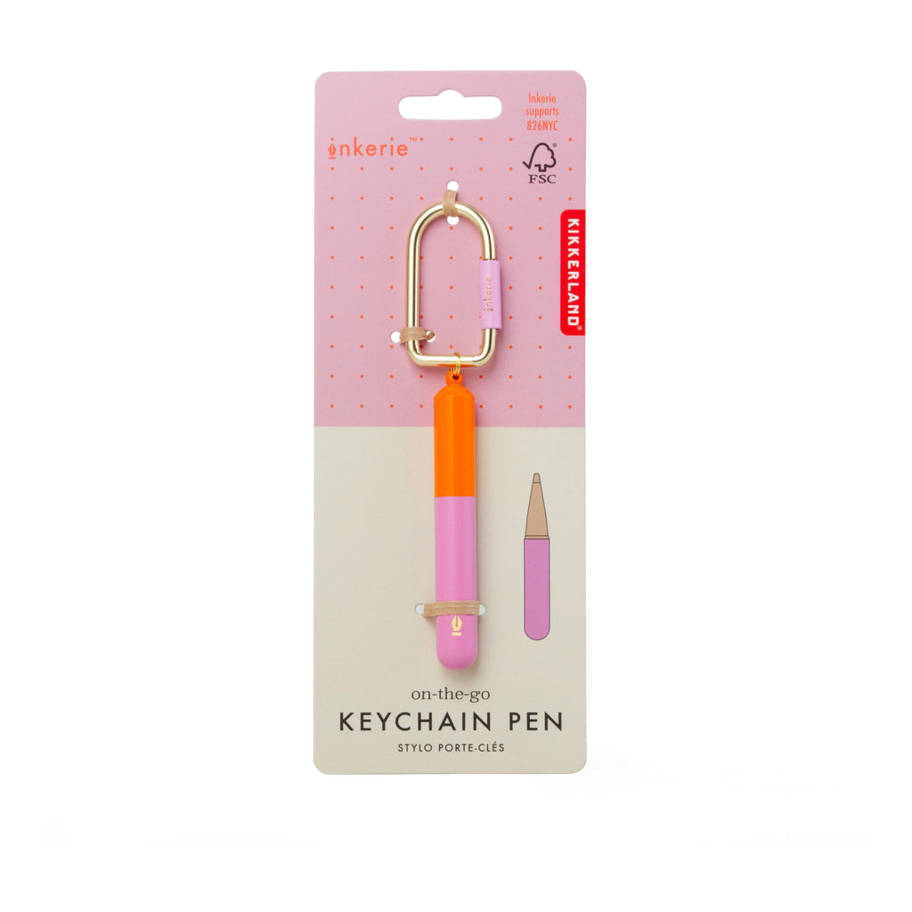 Inkerie On-The-Go Keychain Pen packaging - pink.