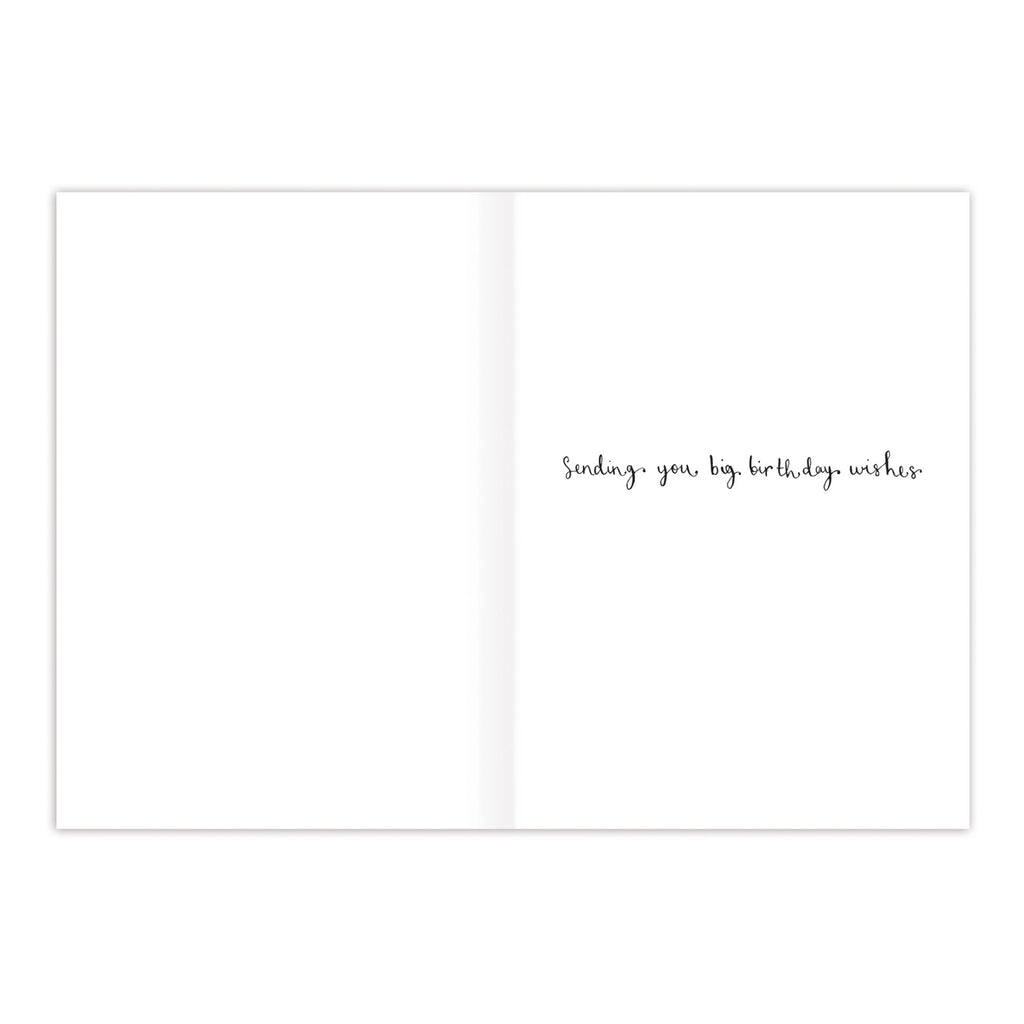 Inside of Age Is Irrelephant Elephant Birthday Card.