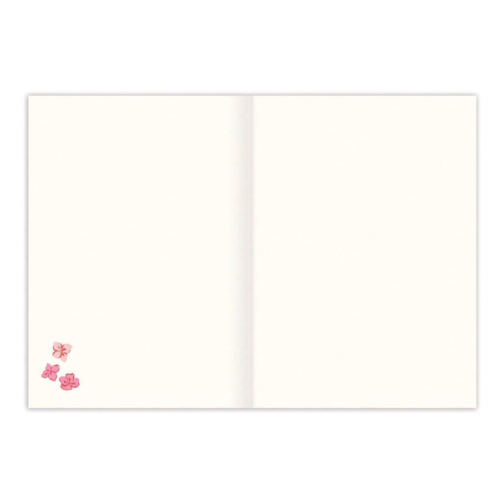 Inside of Bright Florals Vase Thank You Card.