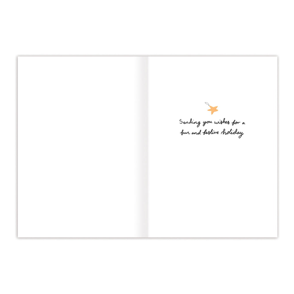 Inside of Cats Christmas Mischief Holiday Card.