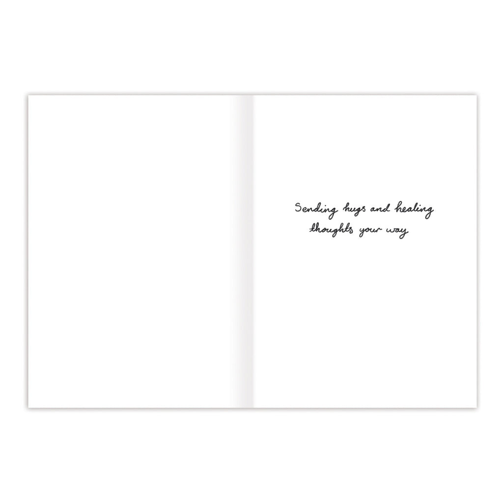 Inside of Cozy Dog Get Well Card.