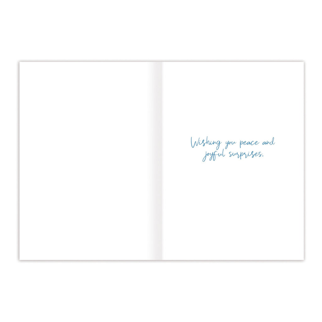 Inside of Deer Winter Landscape Holiday Card.