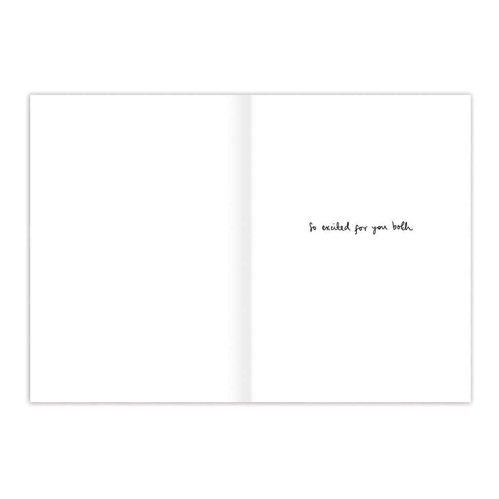 Inside of Floral Happy Engagement Card.