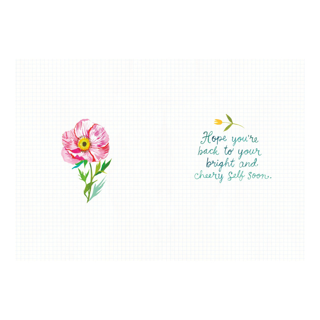 Inside of Get Well Flowers Card.