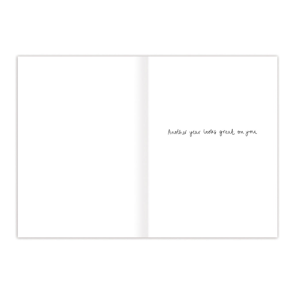 Inside of Handsome Gorilla Birthday Card.