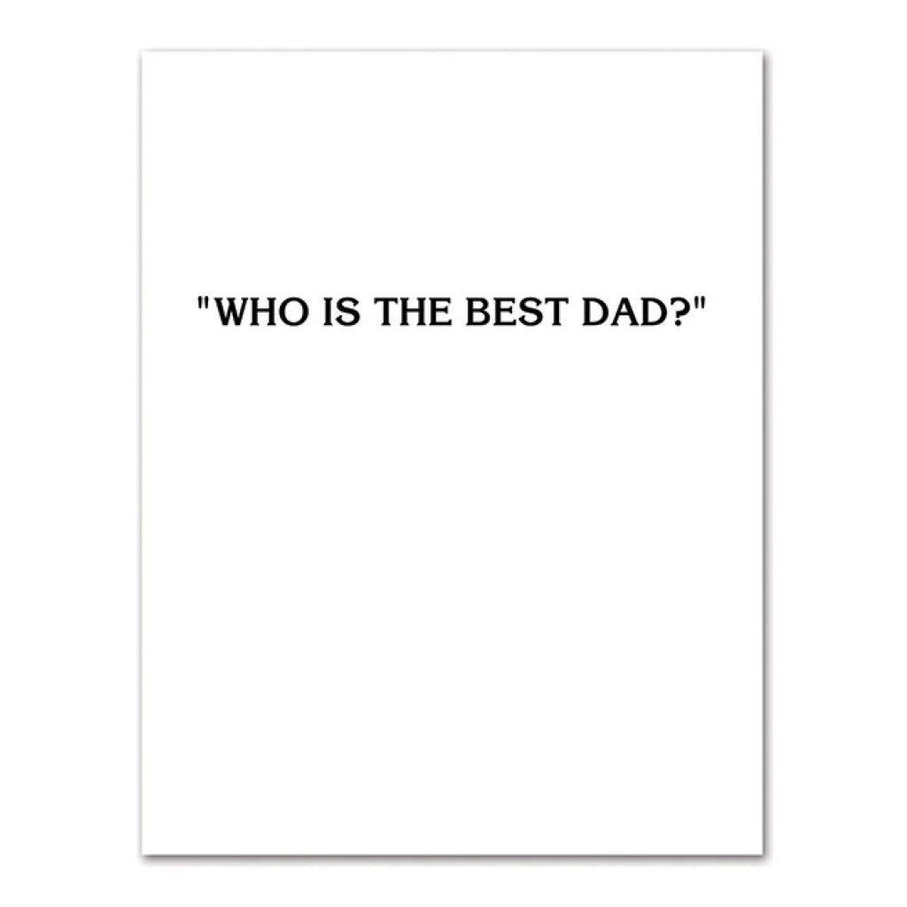 Inside of Jeopardy Best Dad Card.