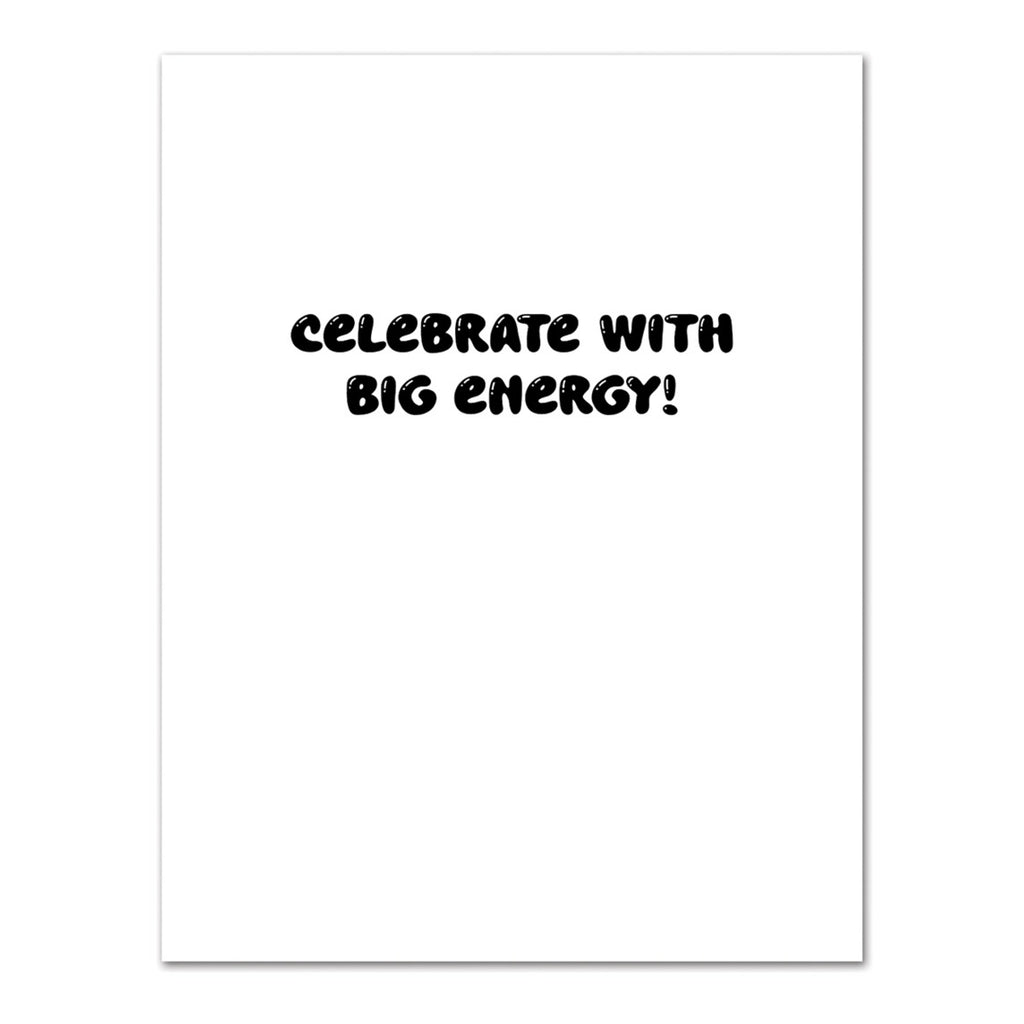 Inside of Labubu Big Energy Birthday Card.