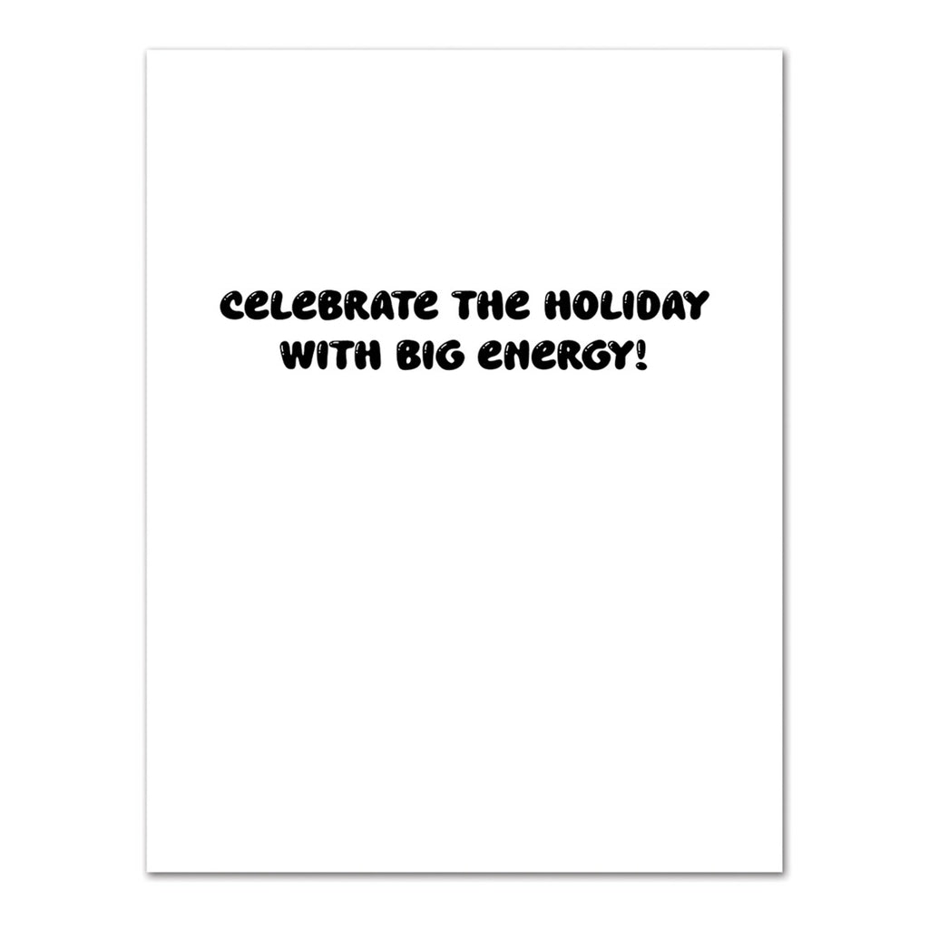 Inside of Labubu Santa's Secret Helper Christmas Card.