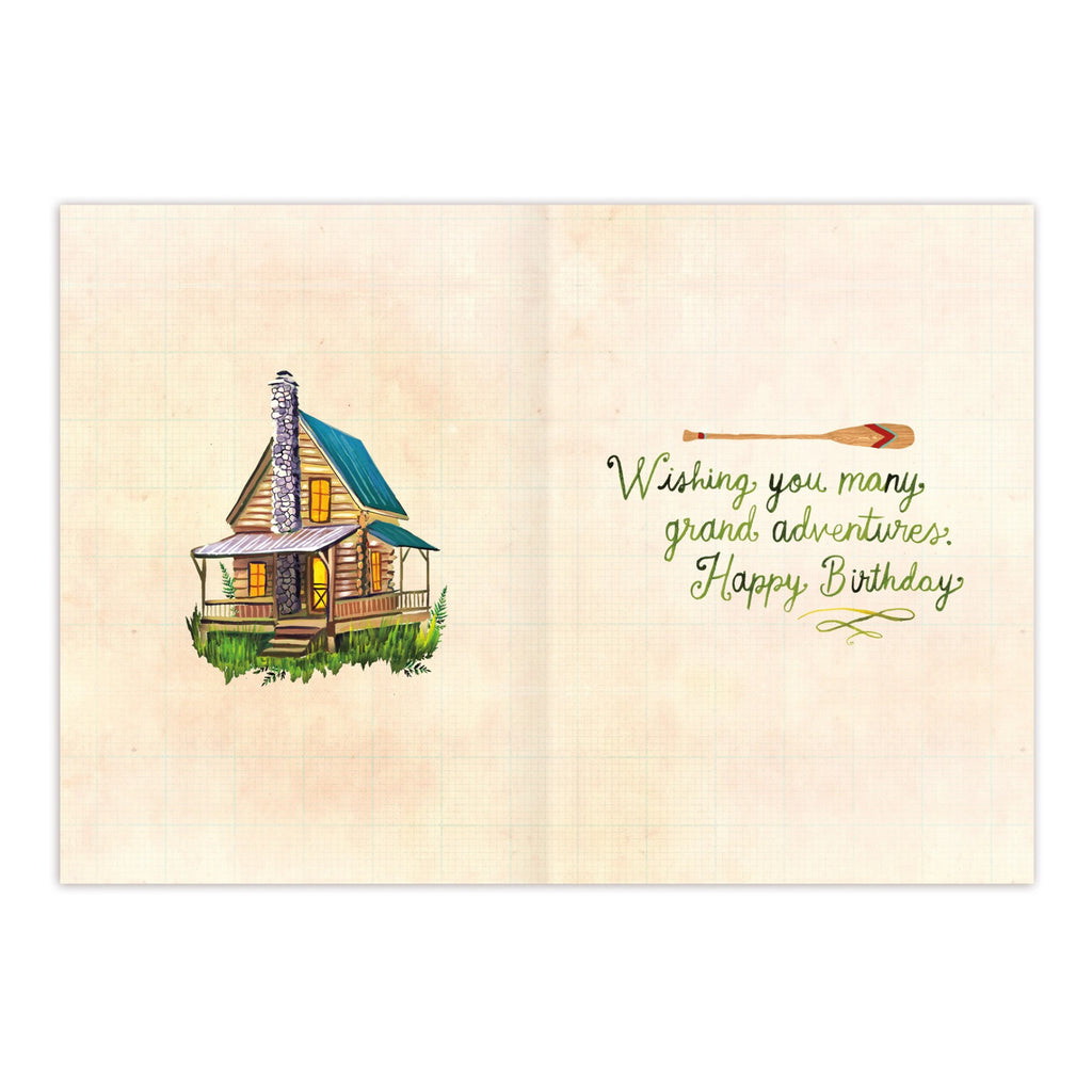 Inside of Leave The Roads Birthday Card.