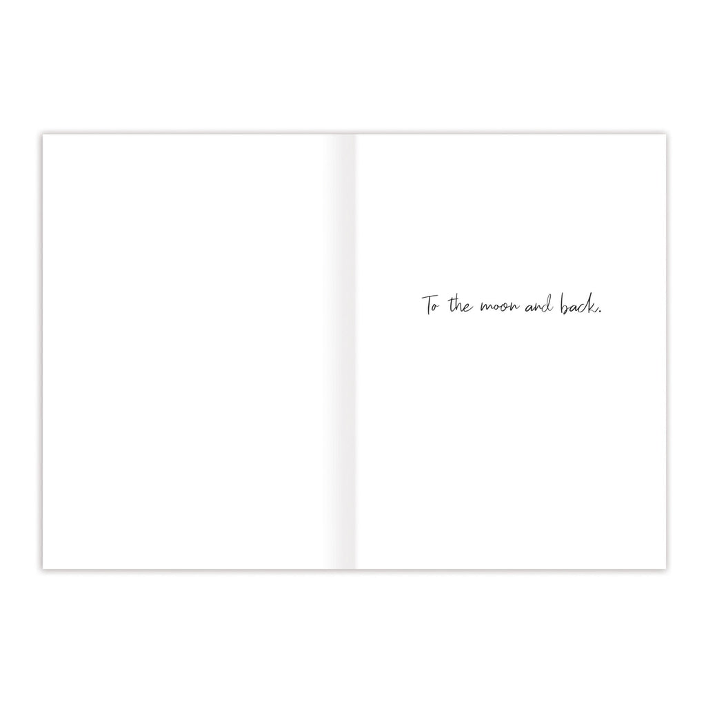Inside of Moon Over Water Love Card.