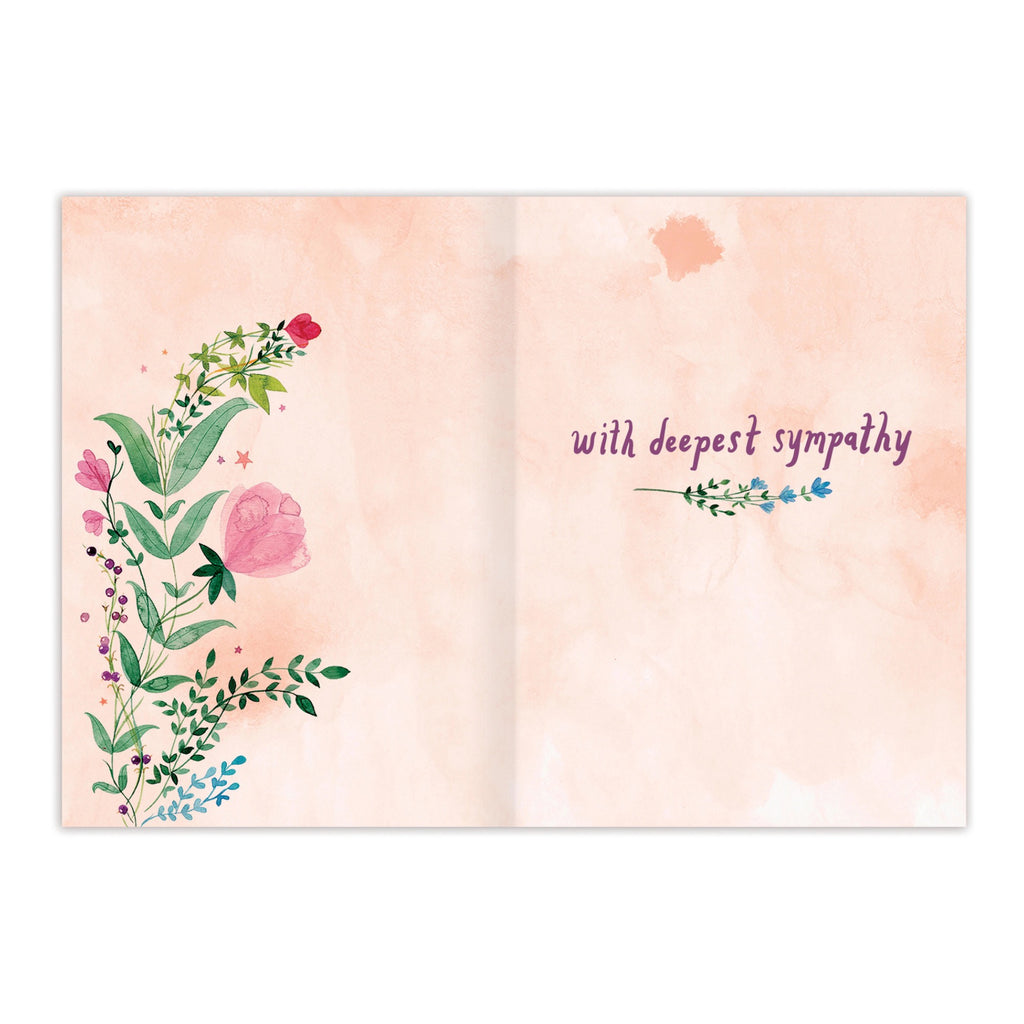 Inside of My Heart Is With You Sympathy Card.