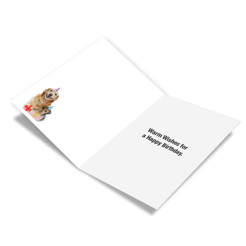 Inside of My Paws Are Frozen Birthday Card.