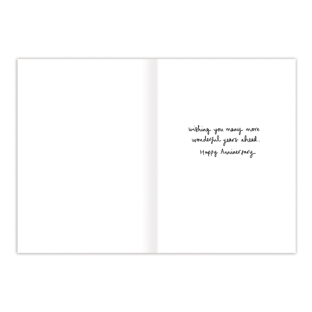 Inside of Parakeets Anniversary Card.