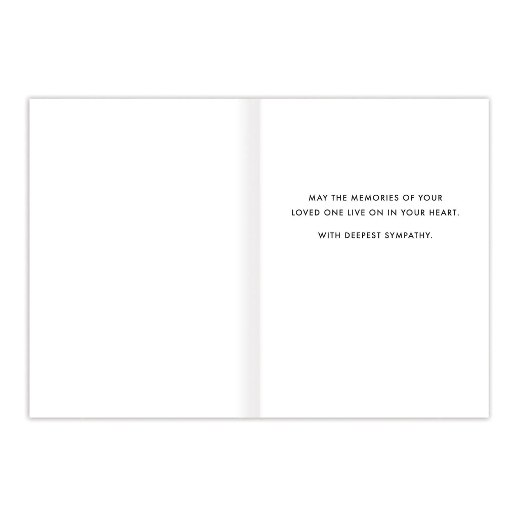 Inside of Part Of You Sympathy Card.