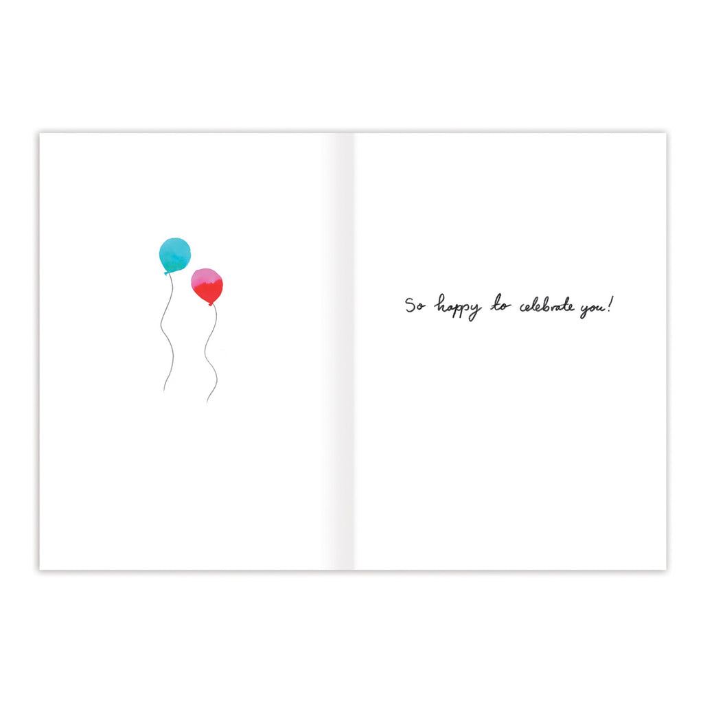 Inside of Party Cats Birthday Card.