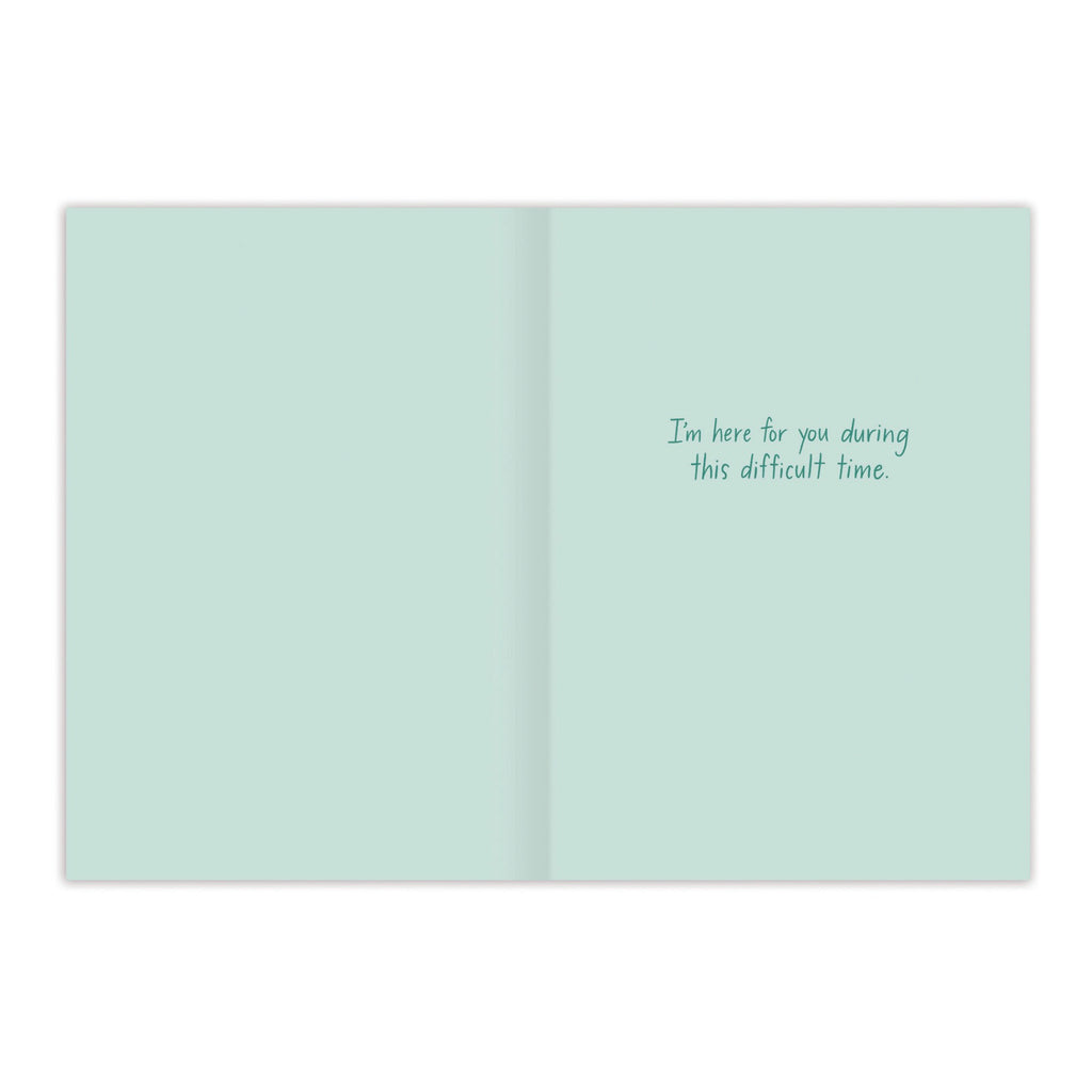 Inside of Peaks & Valleys Landscape Sympathy Card.
