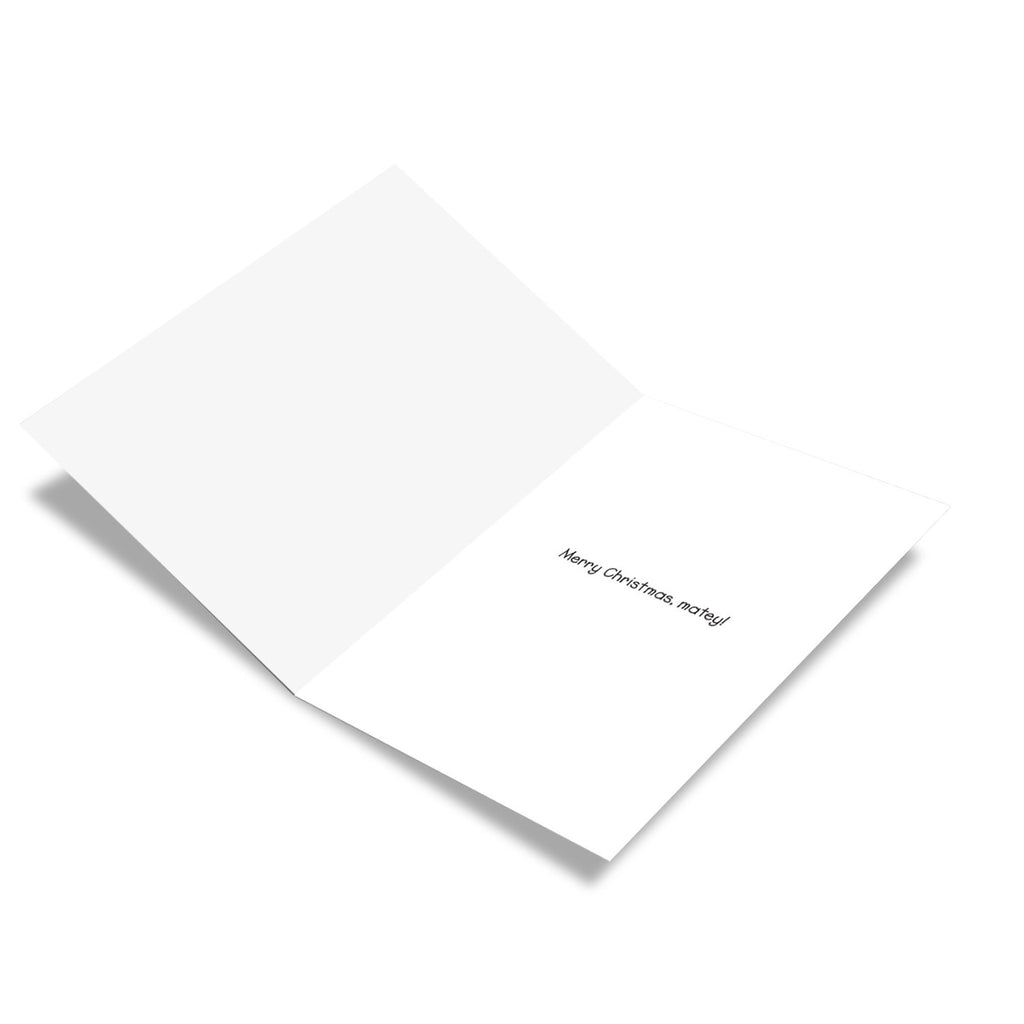 Inside of Peg Leg Socks Christmas Card.